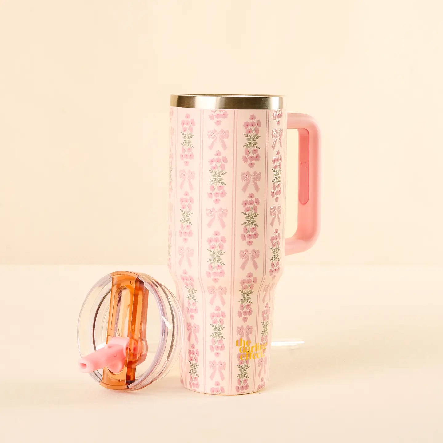 40 oz Flip Straw Tumbler Fancy Pink