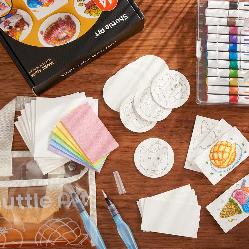 44 Pcs Magic Foam Texture Painting Kit