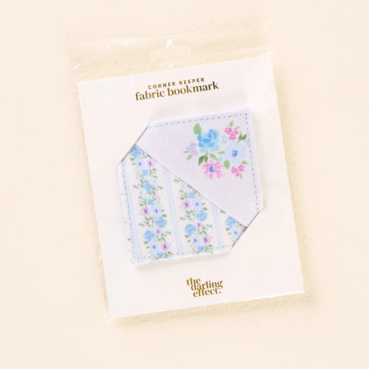 Corner Keeper Fabric Bookmark Blue