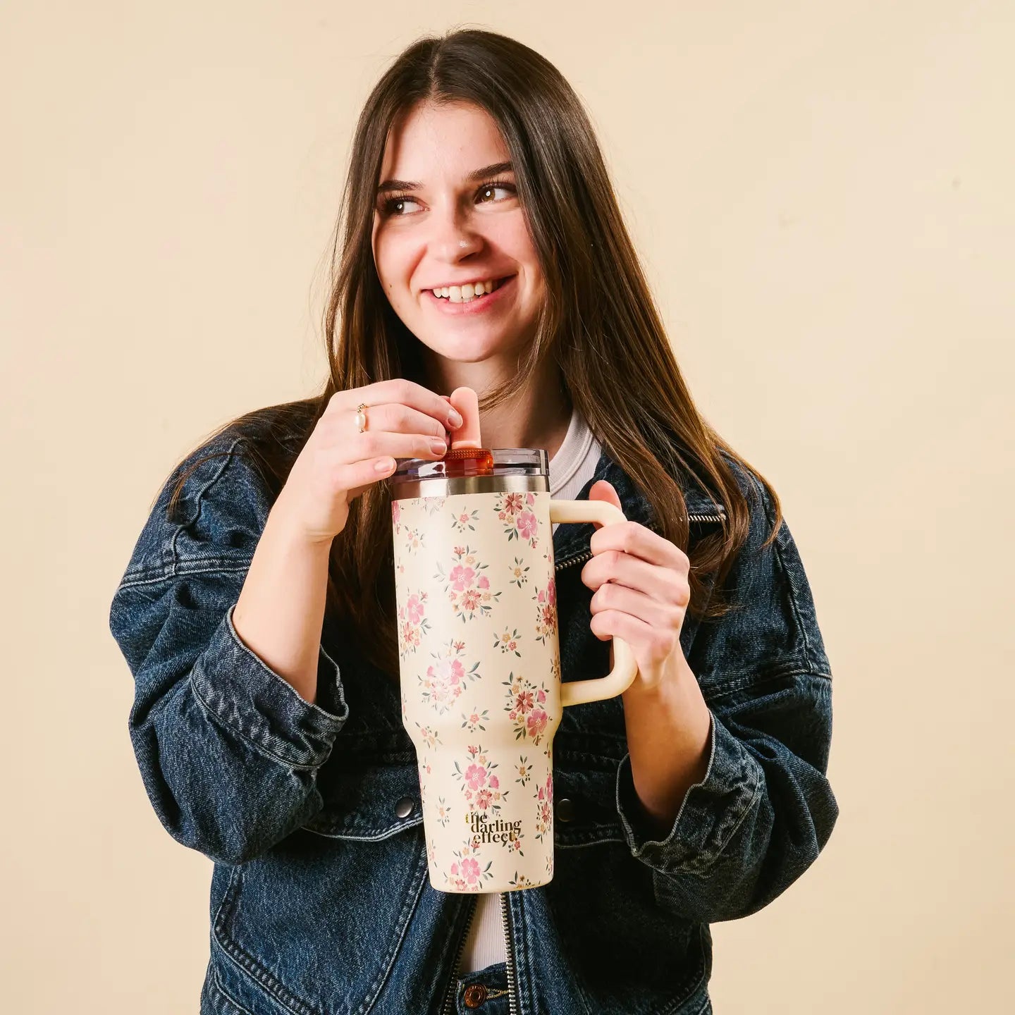 40 oz Flip Straw Tumbler Daydream Cream